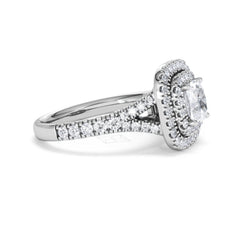 Anastasia Lab Diamond Halo Engagement Ring in Platinum 1.85ct F/VS1