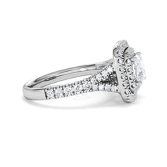 Anastasia GIA Diamond Halo Engagement Ring 18K White Gold 1.85ct G/VS