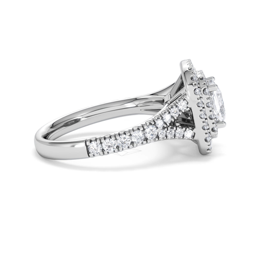 Anastasia Lab Diamond Halo Engagement Ring in Platinum 1.85ct F/VS1