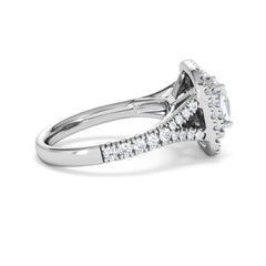 Anastasia GIA Diamond Halo Engagement Ring 18K White Gold 1.85ct G/VS