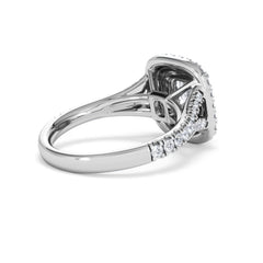 Anastasia GIA Diamond Halo Engagement Ring 18K White Gold 1.85ct G/VS