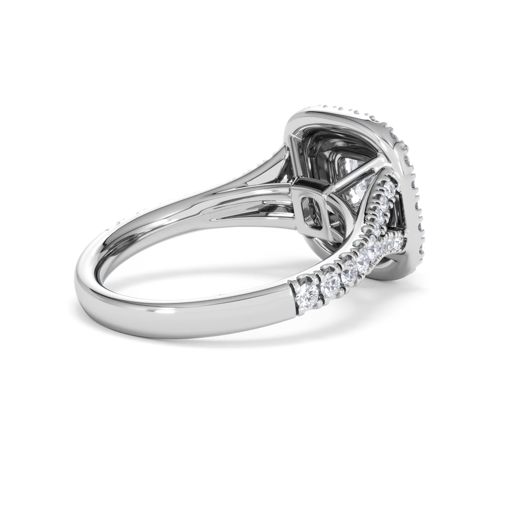 Anastasia Lab Diamond Halo Engagement Ring in Platinum 1.85ct F/VS1