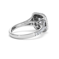 Anastasia GIA Diamond Halo Engagement Ring 18K White Gold 1.85ct G/VS