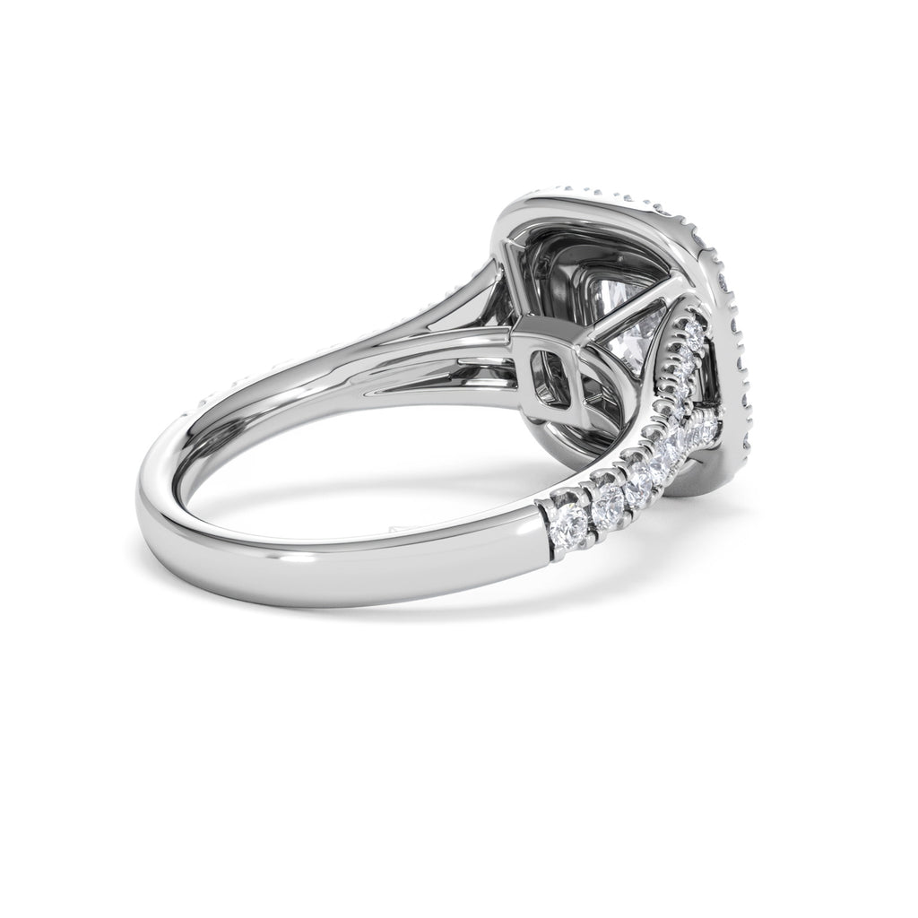 Anastasia Lab Diamond Halo Engagement Ring in Platinum 1.85ct F/VS1