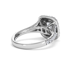 Anastasia GIA Diamond Halo Engagement Ring 18K White Gold 1.85ct G/VS