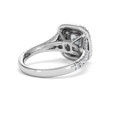 Anastasia GIA Diamond Halo Engagement Ring 18K White Gold 1.85ct G/VS