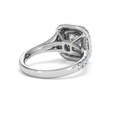 Anastasia GIA Diamond Halo Engagement Ring 18K White Gold 1.85ct G/VS
