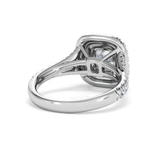Anastasia GIA Diamond Halo Engagement Ring 18K White Gold 1.85ct G/VS