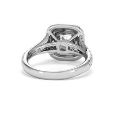 Anastasia GIA Diamond Halo Engagement Ring 18K White Gold 1.85ct G/VS