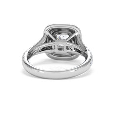 Anastasia GIA Diamond Halo Engagement Ring 18K White Gold 1.85ct G/VS