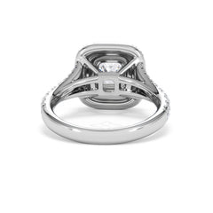 Anastasia Lab Diamond Halo Engagement Ring 18K White Gold 1.85ct F/VS1