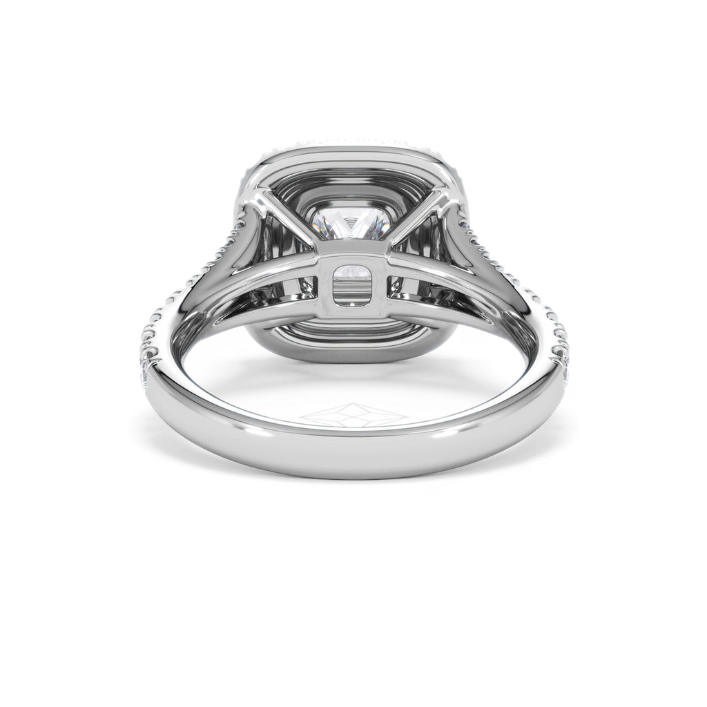 Anastasia Lab Diamond Halo Engagement Ring in Platinum 1.85ct F/VS1