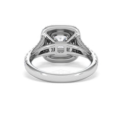 Anastasia GIA Diamond Halo Engagement Ring 18K White Gold 1.85ct G/VS