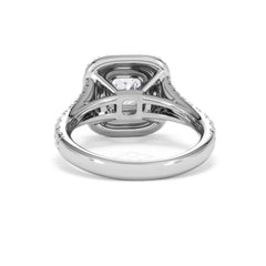 Anastasia GIA Diamond Halo Engagement Ring 18K White Gold 1.85ct G/VS