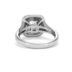 Anastasia GIA Diamond Halo Engagement Ring 18K White Gold 1.85ct G/VS