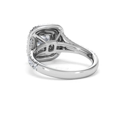 Anastasia GIA Diamond Halo Engagement Ring 18K White Gold 1.85ct G/VS