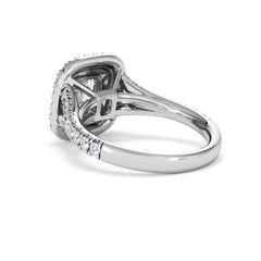 Anastasia GIA Diamond Halo Engagement Ring 18K White Gold 1.85ct G/VS