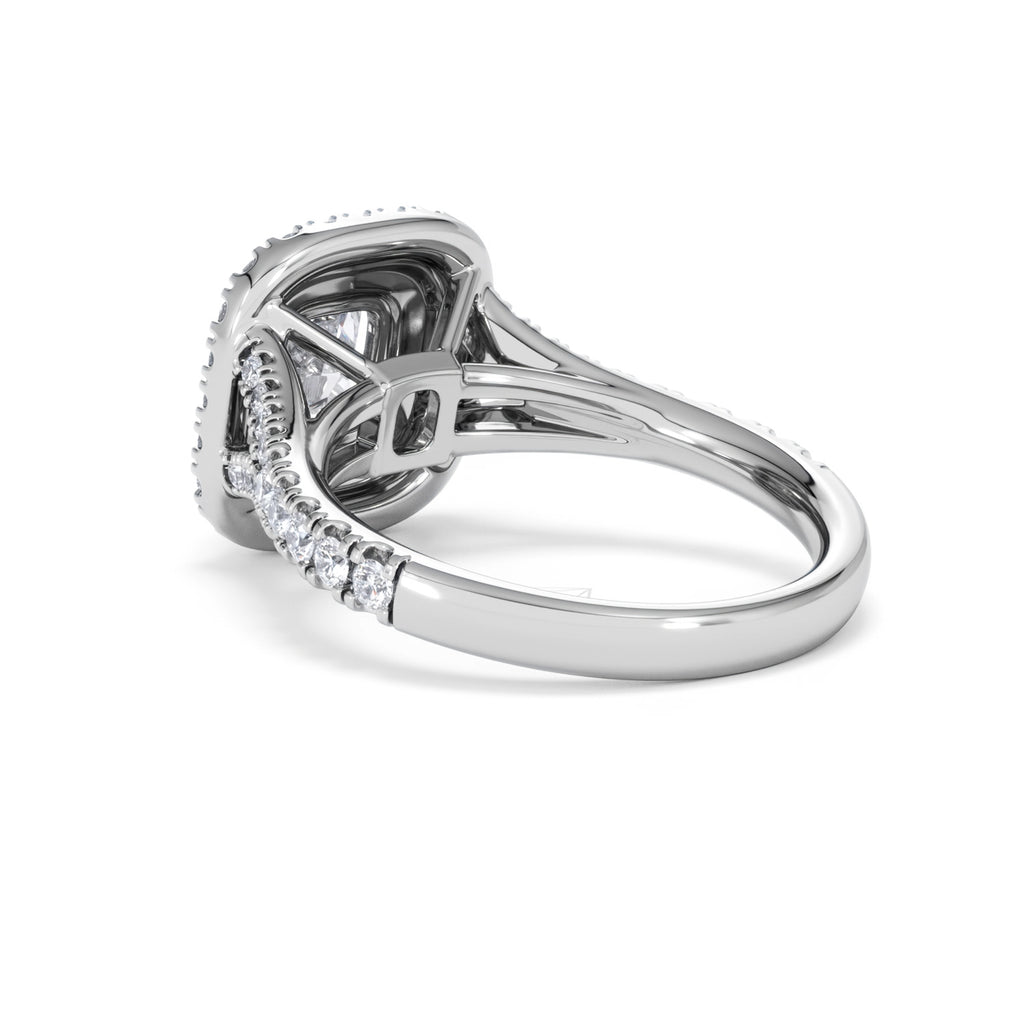 Anastasia Lab Diamond Halo Engagement Ring in Platinum 1.85ct F/VS1