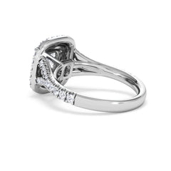 Anastasia GIA Diamond Halo Engagement Ring 18K White Gold 1.85ct G/VS
