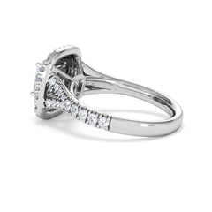 Anastasia GIA Diamond Halo Engagement Ring 18K White Gold 1.85ct G/VS