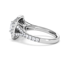 Anastasia GIA Diamond Halo Engagement Ring 18K White Gold 1.85ct G/VS