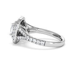 Anastasia Lab Diamond Halo Engagement Ring in Platinum 1.85ct F/VS1