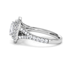 Anastasia GIA Diamond Halo Engagement Ring 18K White Gold 1.85ct G/VS