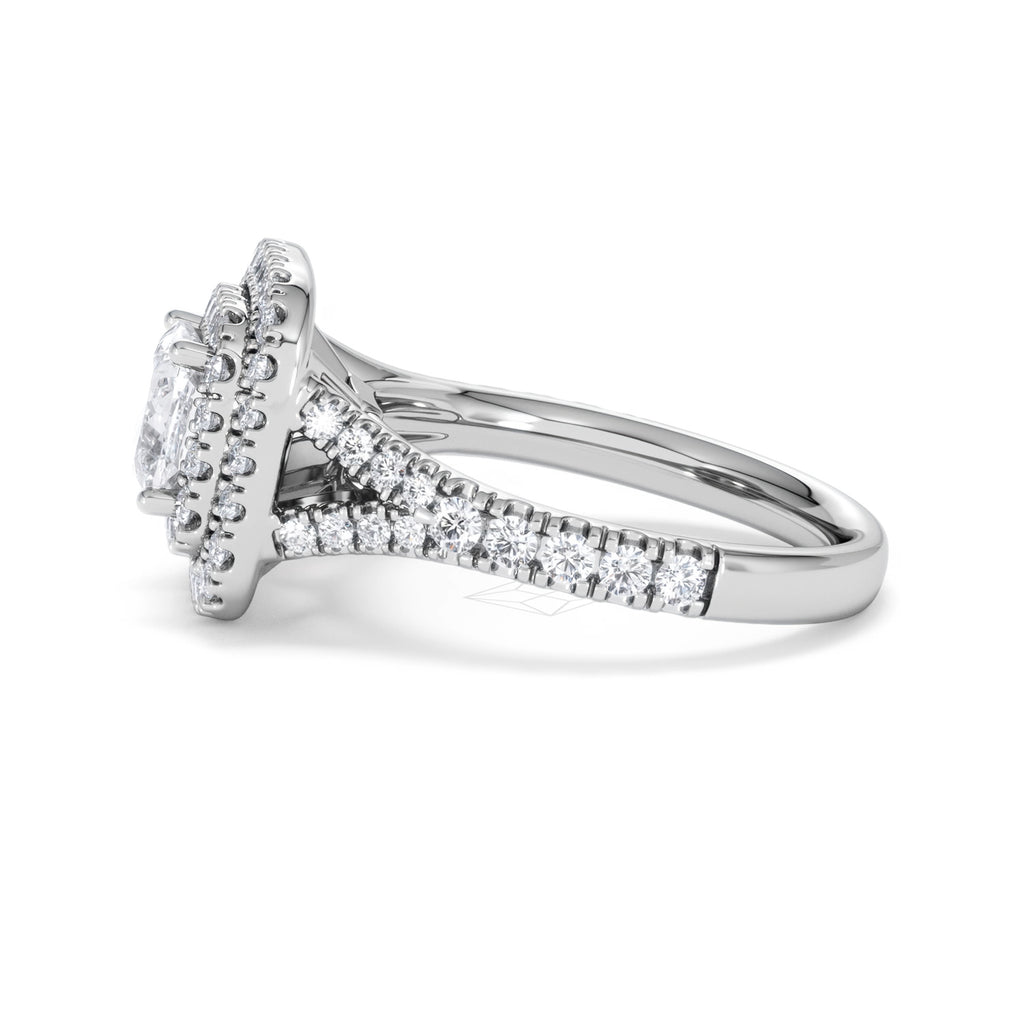 Anastasia Lab Diamond Halo Engagement Ring in Platinum 1.85ct F/VS1