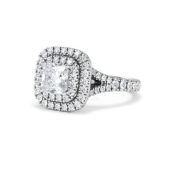 Anastasia Lab Diamond Halo Engagement Ring in Platinum 1.85ct F/VS1