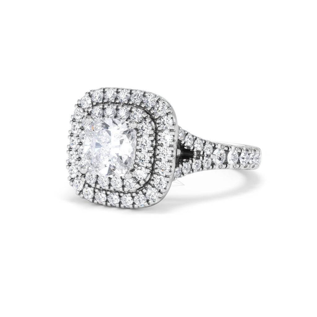 Anastasia Lab Diamond Halo Engagement Ring in Platinum 1.85ct F/VS1
