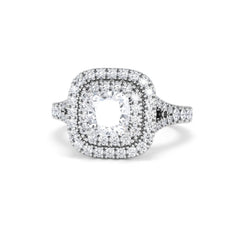 Anastasia Lab Diamond Halo Engagement Ring in Platinum 1.85ct F/VS1