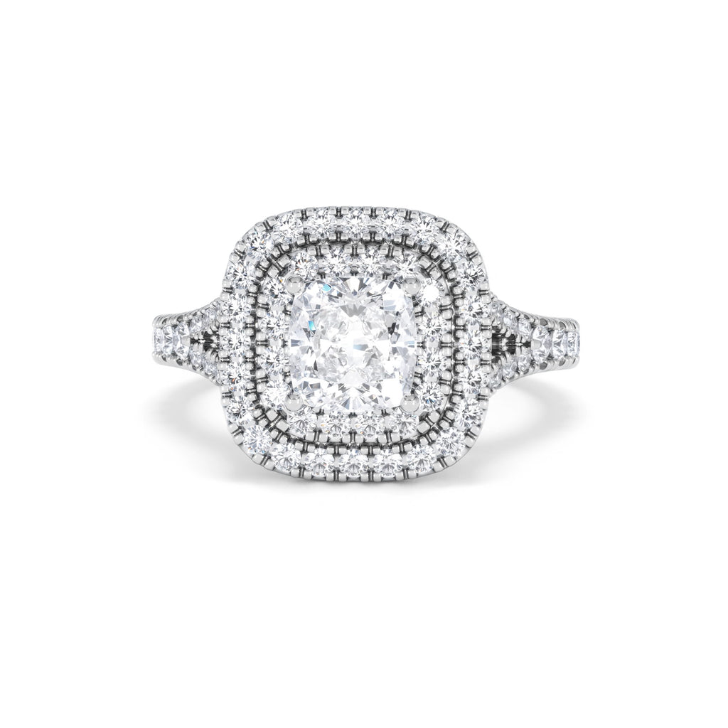 Anastasia Lab Diamond Halo Engagement Ring in Platinum 1.85ct F/VS1