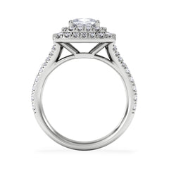 Anastasia GIA Diamond Halo Engagement Ring 18K White Gold 1.85ct G/VS