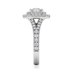Anastasia GIA Diamond Halo Engagement Ring 18K White Gold 1.85ct G/VS