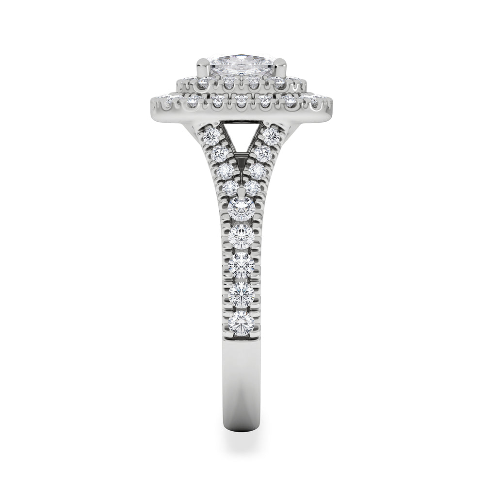 Anastasia Lab Diamond Halo Engagement Ring in Platinum 1.85ct F/VS1