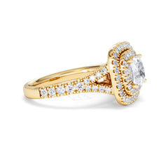 Anastasia GIA Diamond Halo Engagement Ring in 18K Gold 1.85ct G/VS