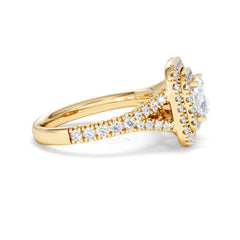 Anastasia GIA Diamond Halo Engagement Ring in 18K Gold 1.85ct G/VS