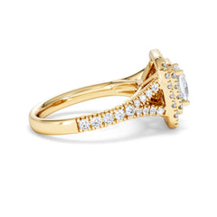 Anastasia GIA Diamond Halo Engagement Ring in 18K Gold 1.85ct G/VS