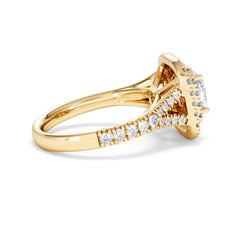 Anastasia GIA Diamond Halo Engagement Ring in 18K Gold 1.85ct G/VS