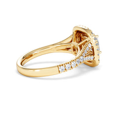 Anastasia GIA Diamond Halo Engagement Ring in 18K Gold 1.85ct G/VS