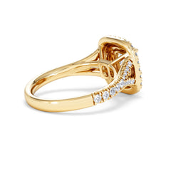 Anastasia GIA Diamond Halo Engagement Ring in 18K Gold 1.85ct G/VS