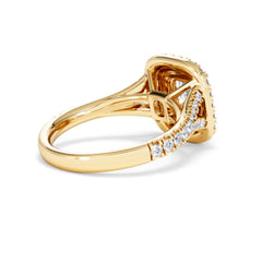 Anastasia GIA Diamond Halo Engagement Ring in 18K Gold 1.85ct G/VS