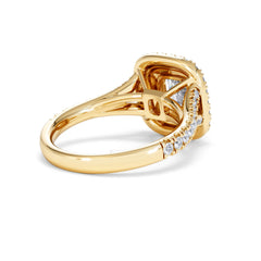 Anastasia GIA Diamond Halo Engagement Ring in 18K Gold 1.85ct G/VS