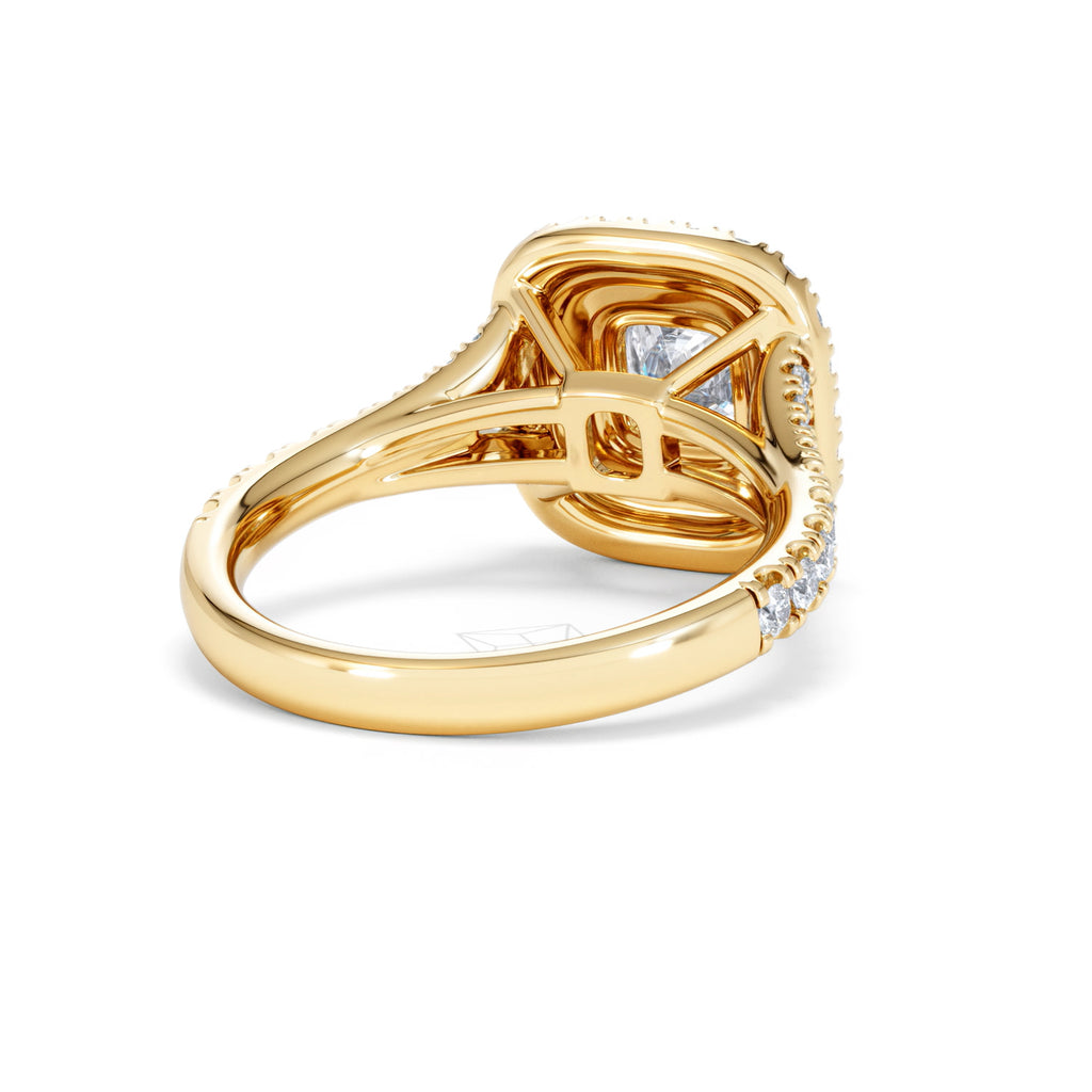 Anastasia GIA Diamond Halo Engagement Ring in 18K Gold 1.85ct G/VS