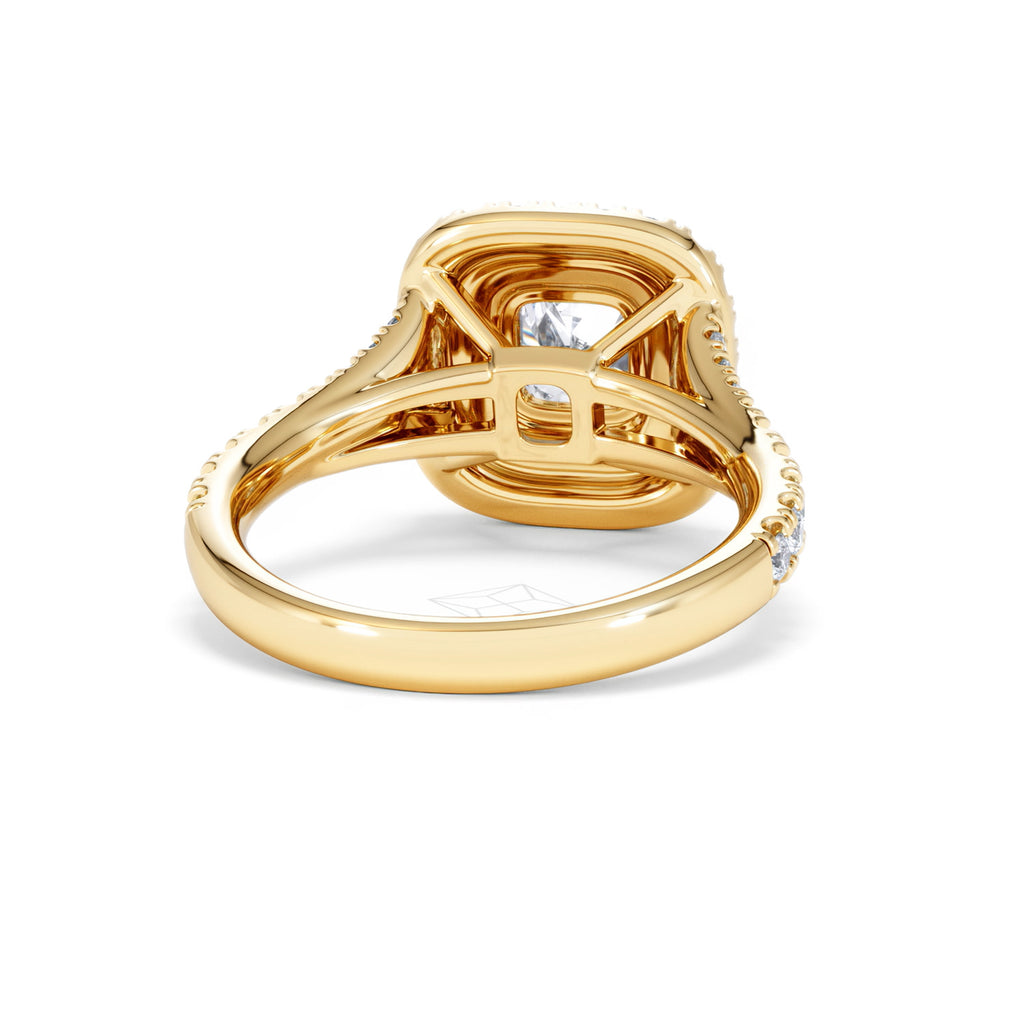 Anastasia GIA Diamond Halo Engagement Ring in 18K Gold 1.85ct G/VS