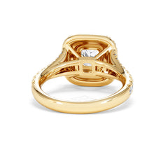 Anastasia GIA Diamond Halo Engagement Ring in 18K Gold 1.85ct G/VS