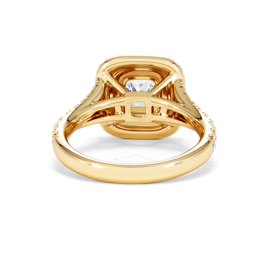 Anastasia GIA Diamond Halo Engagement Ring in 18K Gold 1.85ct G/VS