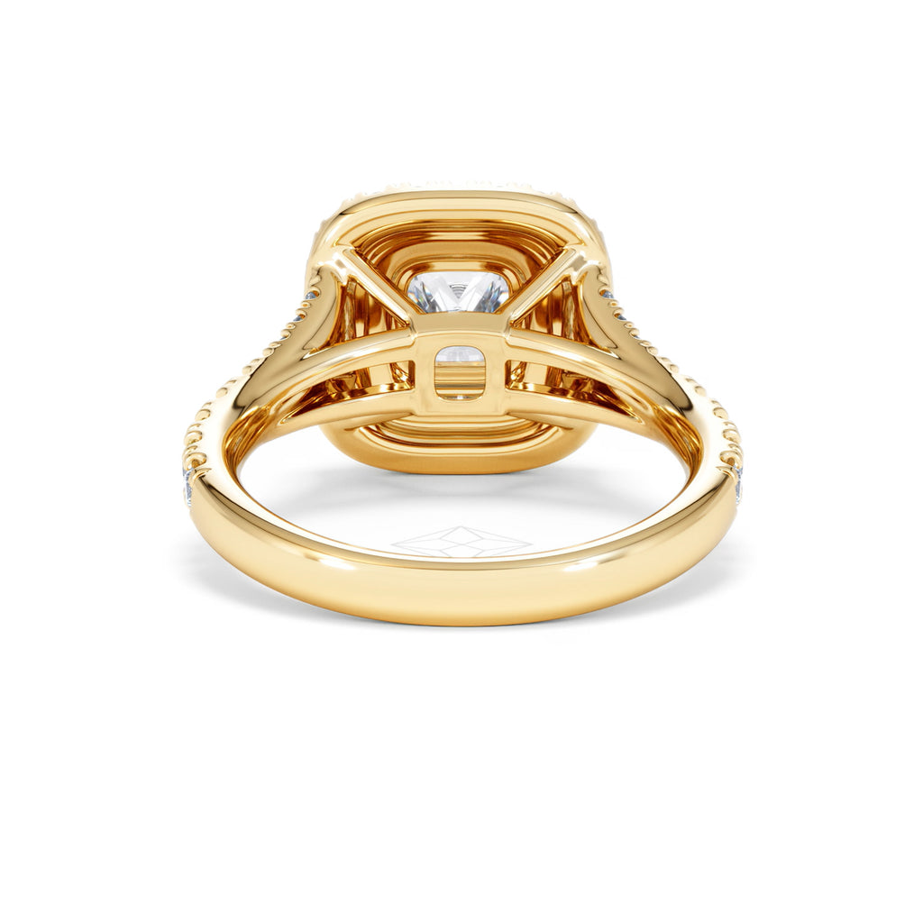 Anastasia GIA Diamond Halo Engagement Ring in 18K Gold 1.85ct G/VS