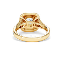 Anastasia GIA Diamond Halo Engagement Ring in 18K Gold 1.85ct G/VS