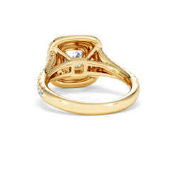 Anastasia GIA Diamond Halo Engagement Ring in 18K Gold 1.85ct G/VS
